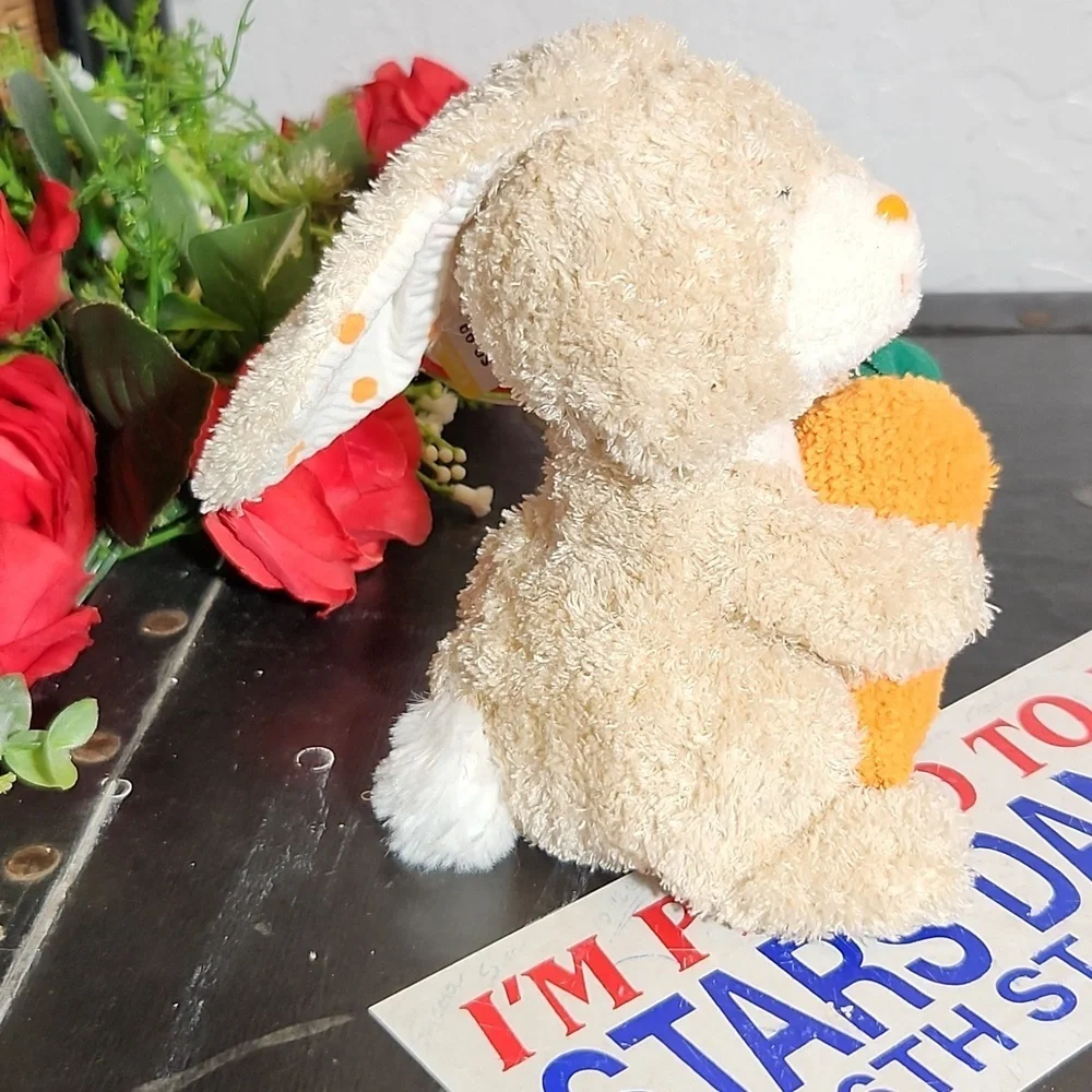 2005 TY Veggie The Bunny Rabbit w Carrot Beanie Baby w Tag